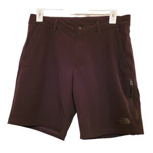 The North Face Mens black lined flat front hiking utility shorts